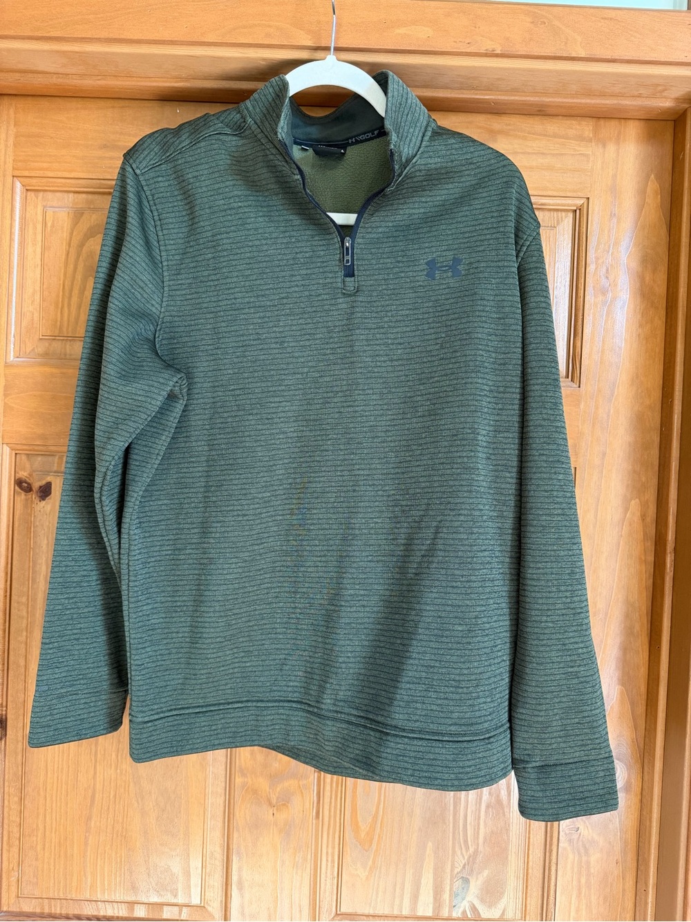 Under Armour Men's Olive Green Zip-Up Sweater